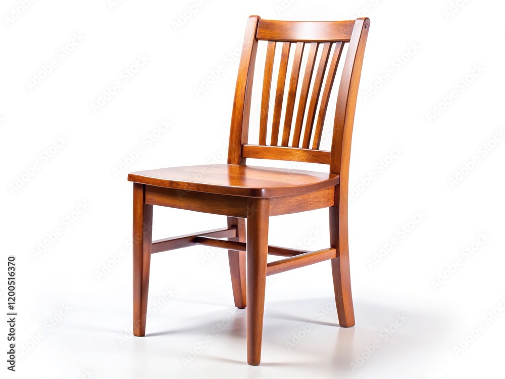 Wooden Chair, Isolated, High-Quality, Vivid Colors, Detailed Wooden Chair, Isolated, High-Quality, Vivid Colors, Detailed