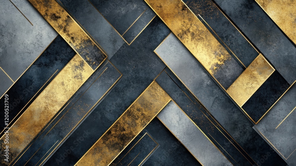 Abstract geometric design with dark and gold tones, suitable for backgrounds or textures. Abstract geometric design with dark and gold tones, suitable for backgrounds or textures.