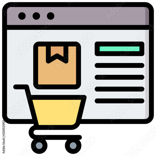 E Commerce Outline Color Icon