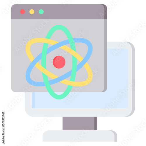 Quantum Computing Flat Icon