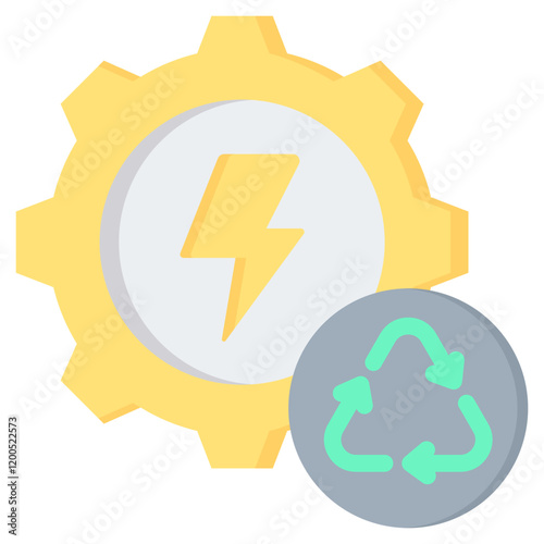 Renewable Energy Technology Flat Icon