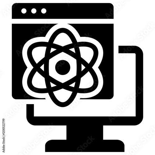 Quantum Computing Glyph Icon