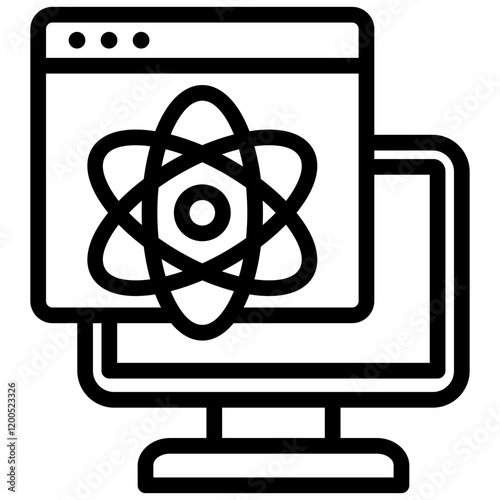Quantum Computing Outline Icon