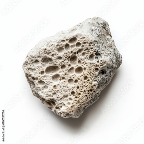 gray stones isolated on a white background creating a minimalist and industrial design concept photo