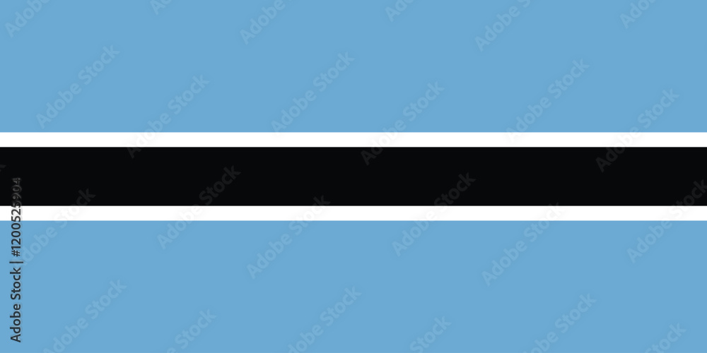 Obraz premium Botswana National Flag