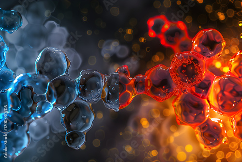 The Visual Contrast Between HDL and LDL Cholesterol Molecules - The Good and The Bad photo