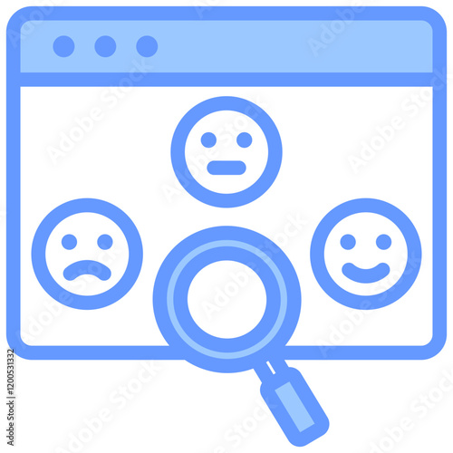 Sentiment Analysis Blue Icon