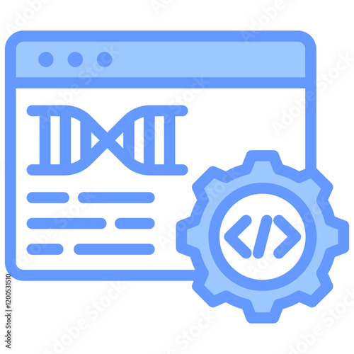 Genetic Programming Blue Icon