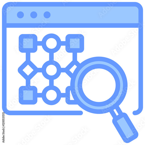Pattern Analysis Blue Icon