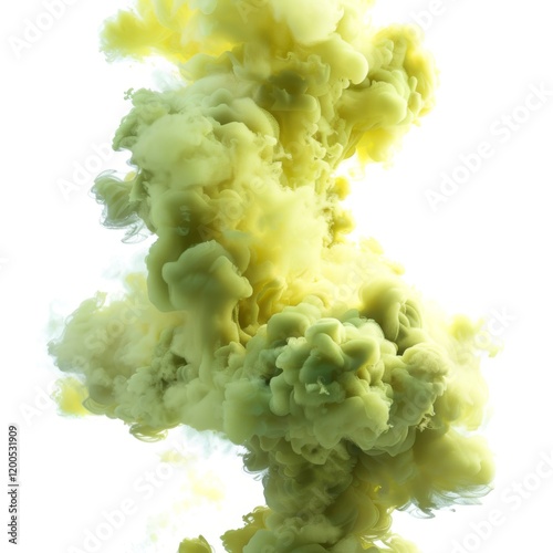 A chartreuse smoke eruption, ultra-detailed