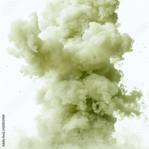 A chartreuse smoke eruption, ultra-detailed photo