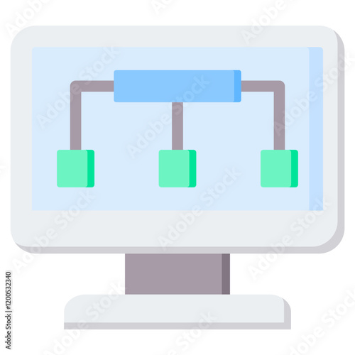 Parallel Computing Flat Icon