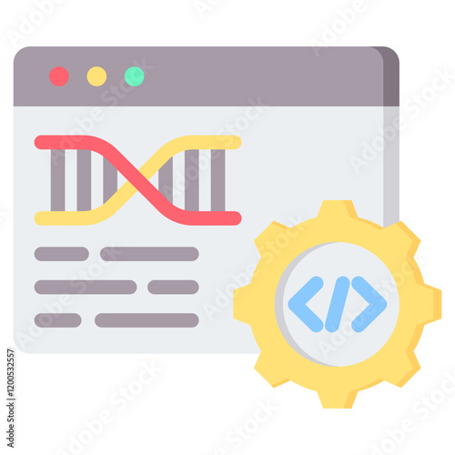 Genetic Programming Flat Icon