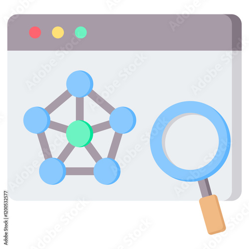 Heuristic Search Flat Icon