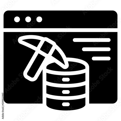 Data Mining Glyph Icon