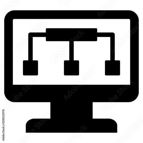 Parallel Computing Glyph Icon
