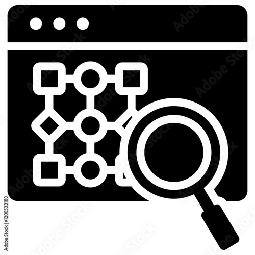 Pattern Analysis Glyph Icon
