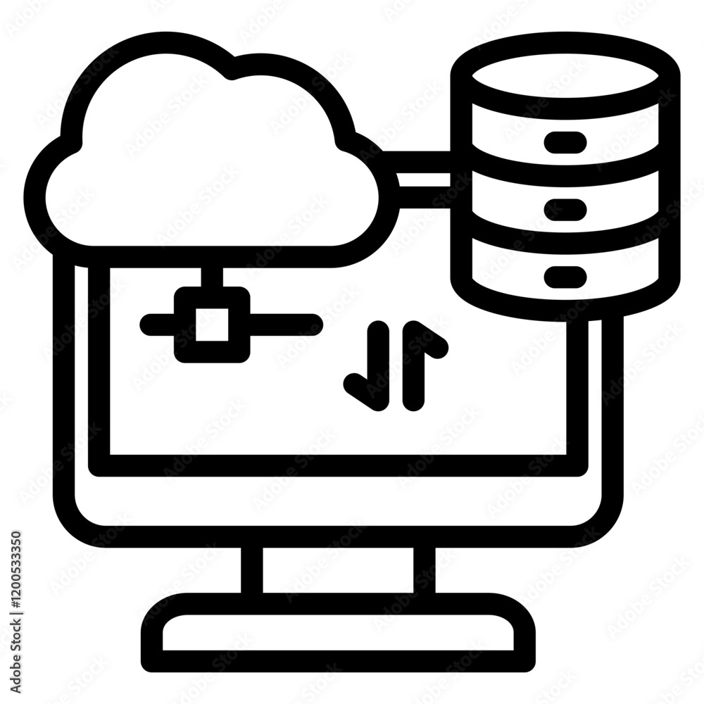 Big Data Outline Icon Big Data Outline Icon