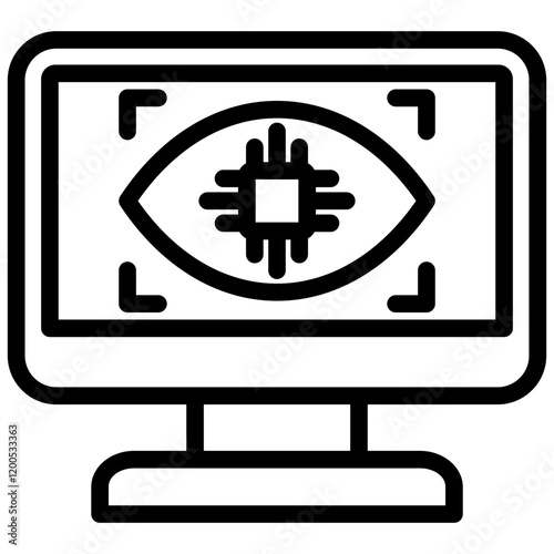 Computer Vision Outline Icon