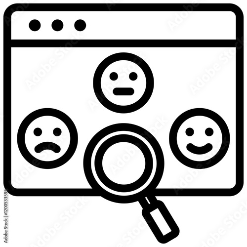 Sentiment Analysis Outline Icon
