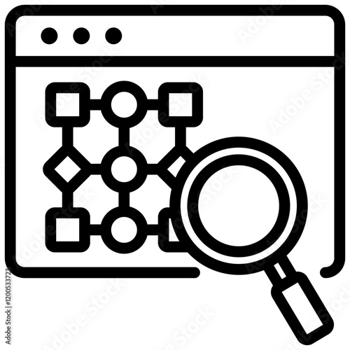 Pattern Analysis Outline Icon