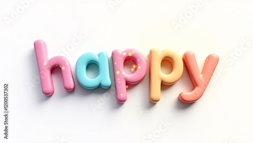 Wallpaper Mural 3d happy word Torontodigital.ca