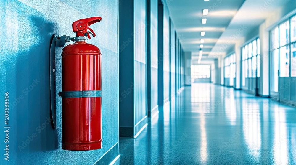 custom made wallpaper toronto digitalA fire extinguisher cabinet installed in a modern apartment building.
