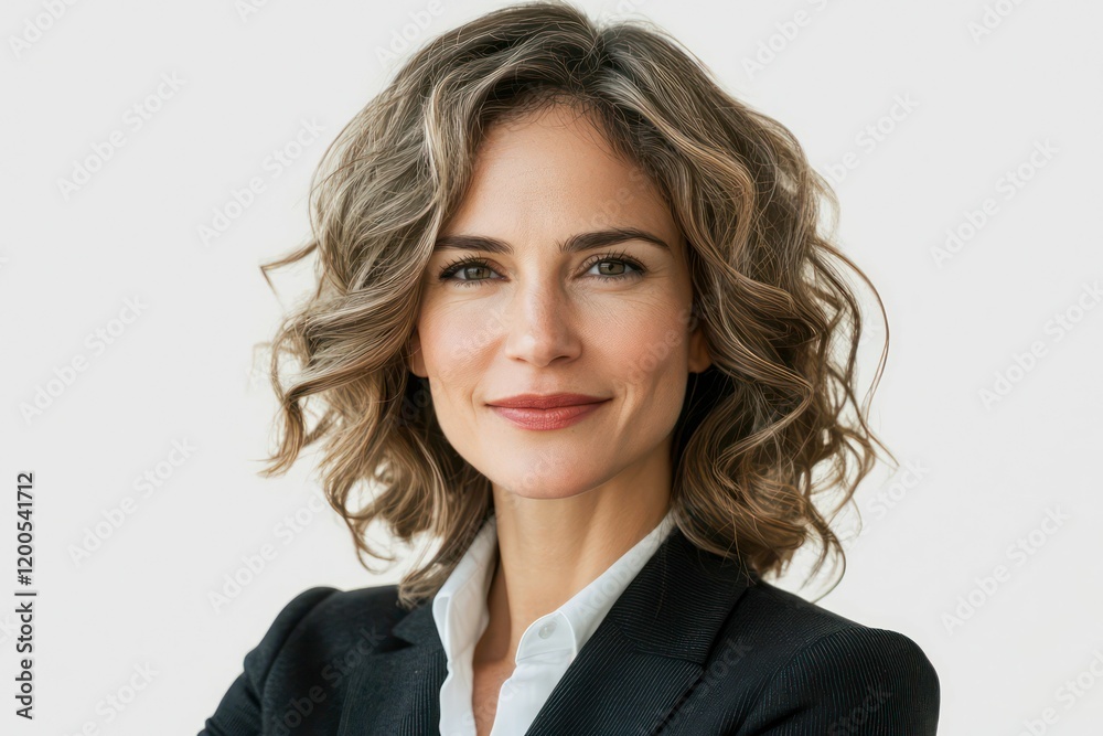 professional woman smiling confidently, wearing a black blazer, natural makeup, warm expression, poised and elegant, portrait with neutral background. professional woman smiling confidently, wearing a black blazer, natural makeup, warm expression, poised and elegant, portrait with neutral background.