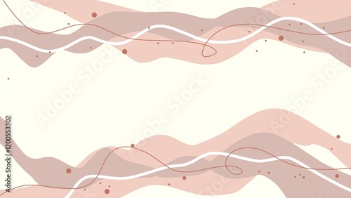 Creative abstract background with waves. Pastel color template for powerpoint, ppt, celebration, branding, banner, flyer, cover, business card, poster, sales, wall art, promotion, magazine and print.