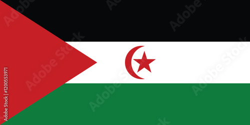 Western Sahara Sahrawi National Flag