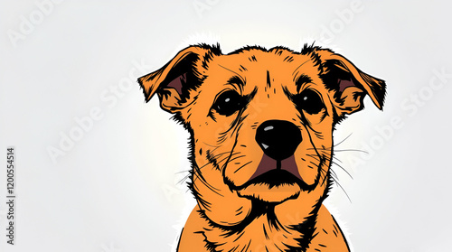 portrait of a brown dog