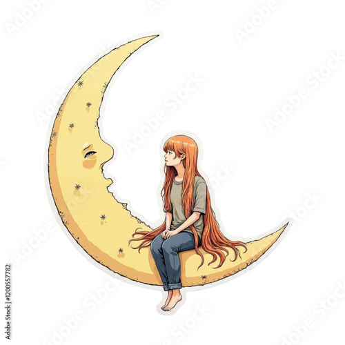 girl in the moon