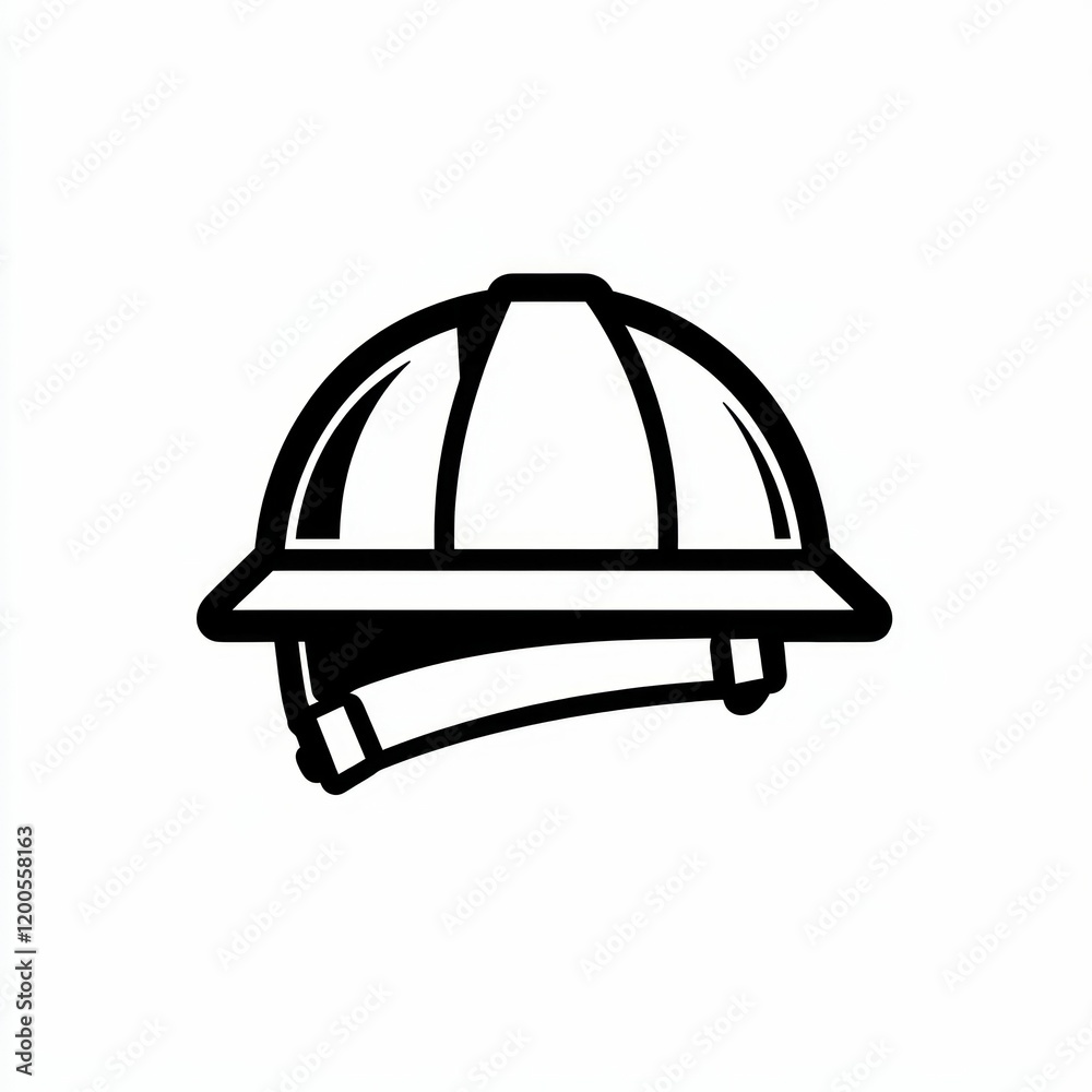 a minimalist black-and-white illustration of a construction hard hat, symbolizing safety, industry, and professional craftsmanship in a clean design. a minimalist black-and-white illustration of a construction hard hat, symbolizing safety, industry, and professional craftsmanship in a clean design.