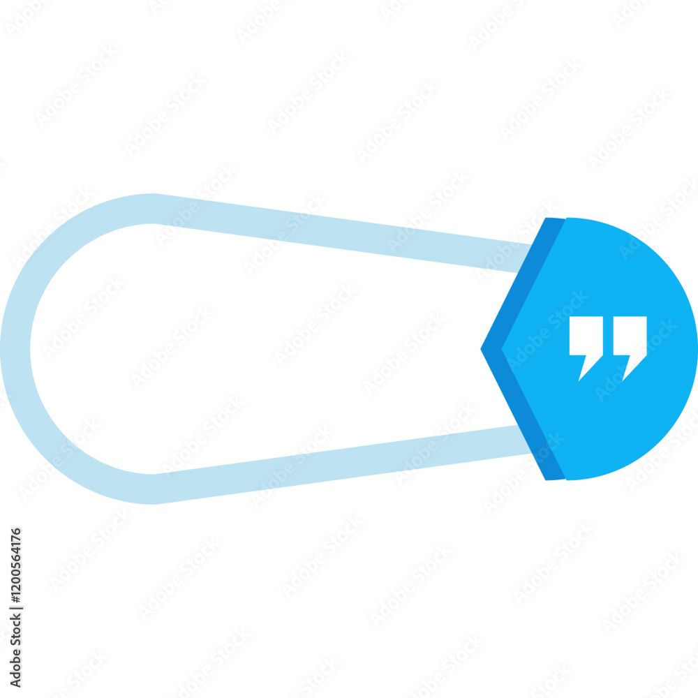 Blue quotes box vector