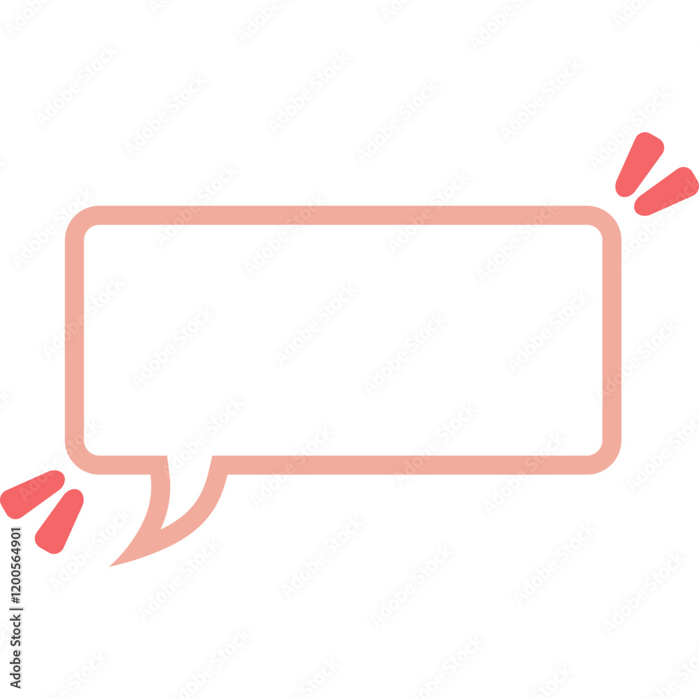 Cute bubbel speech, text box vector
