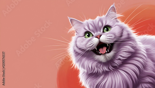 A cute cat with blue eyes and a heart-shaped pattern on its fur