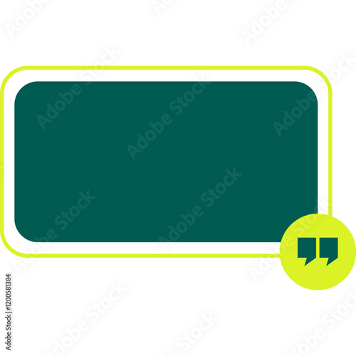 Green quotes box vector