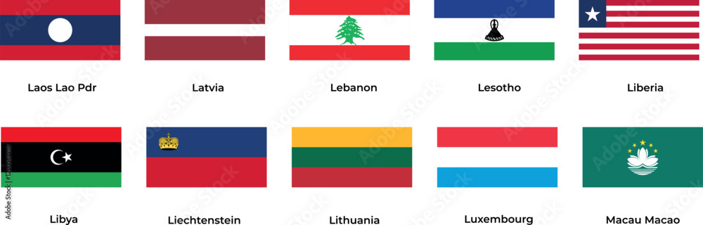 Obraz premium Countries National Flag