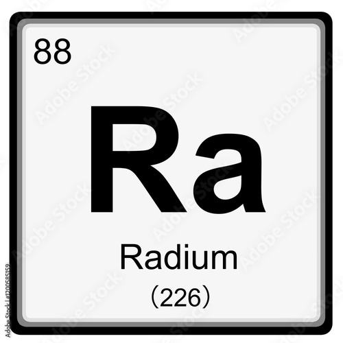 Bilde på lerret Periodic table of element: radium