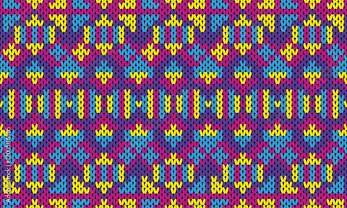 Seamless printable knitting patterns, wallpapers, ultra-high resolution raster illustrations, print-on-demand patterns.