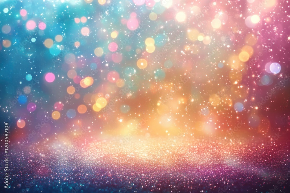 Fototapeta premium Abstract Bokeh Effect with Glittering Lights for Magical Christmas Celebration