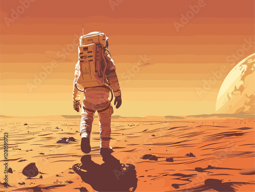 Astronaut's Odyssey: Embracing the Martian Wilderness in Animated Marvel