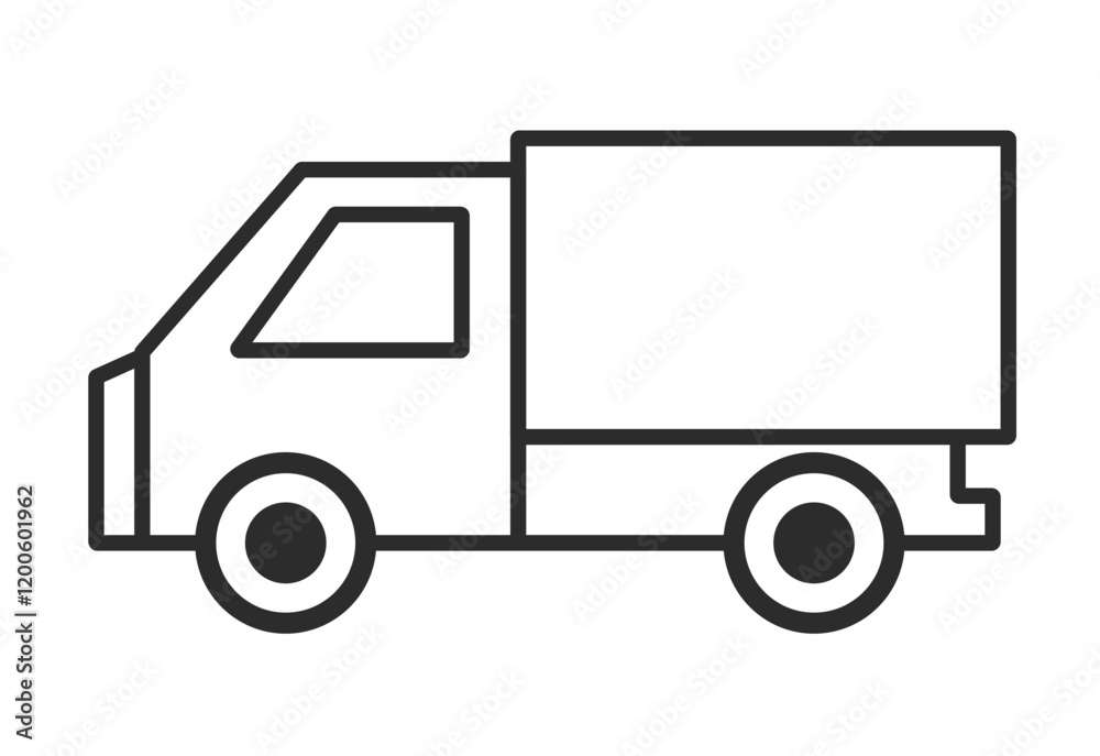 Delivery truck icon vector illustration with white background. Delivery truck icon vector illustration with white background.