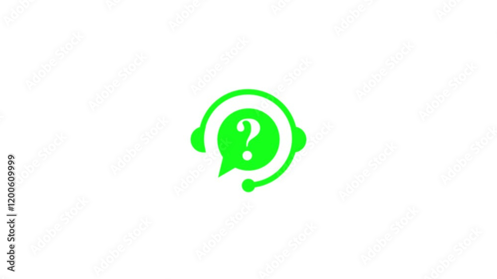 Question mark icon on black background
