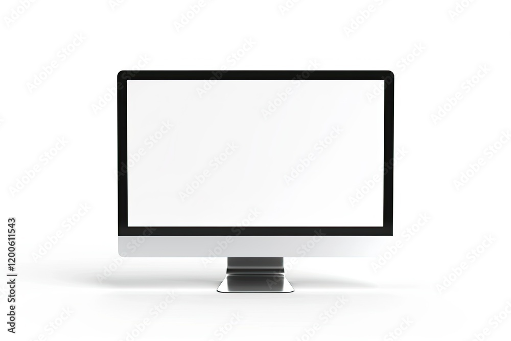 Premium Quality Visual of Desktop Computer Screen Mockup Template Isolated Premium Quality Visual of Desktop Computer Screen Mockup Template Isolated