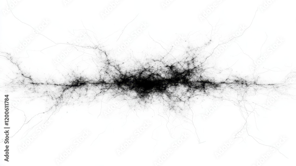 Fototapeta premium Abstract Black Energy Network Fractal Design