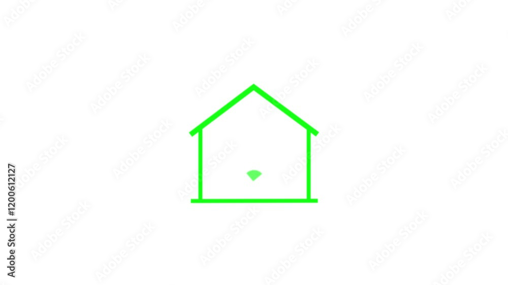 wifi icon with home video concept, internet line home service wifi icon with home video concept, internet line home service