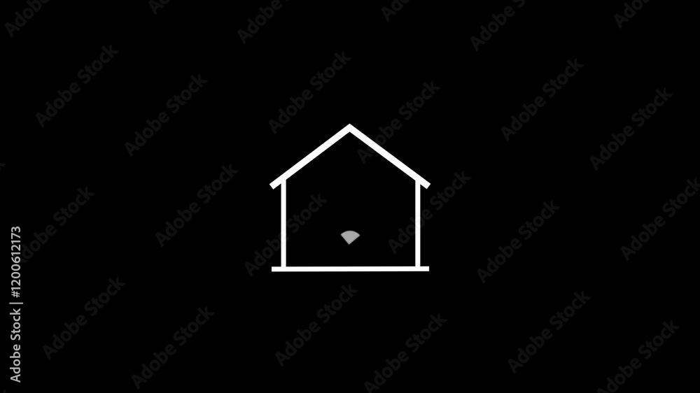 wifi icon with home video concept, internet line home service wifi icon with home video concept, internet line home service