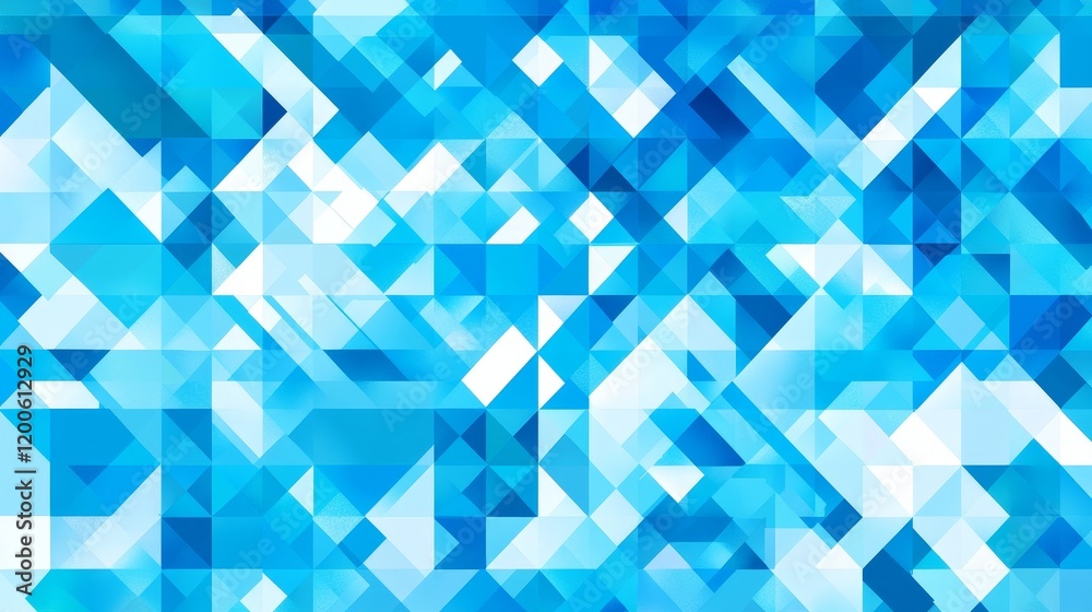 Obraz premium Abstract Blue Triangle Geometric Pattern Design