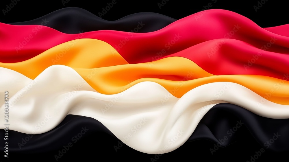 Fototapeta premium Abstract Colorful Fabric Drape Design Wave